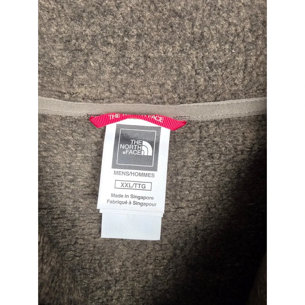 The North Face Quarter Zip Sweater Mens XXL Brown Fleece Pullover Outdoor Hiking